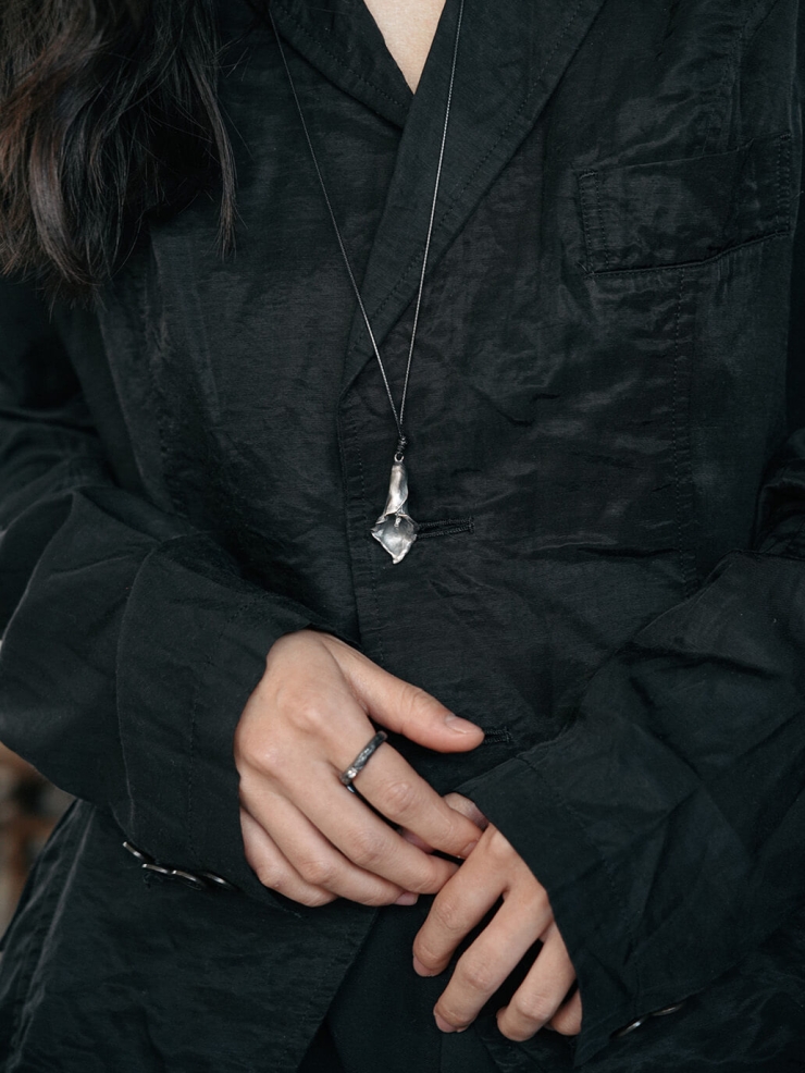 Aged Calla Lily Long Necklace