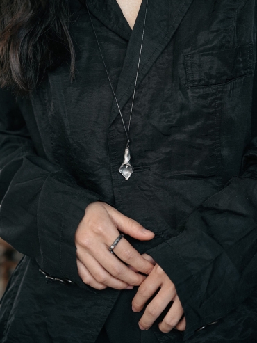 Aged Calla Lily Long Necklace