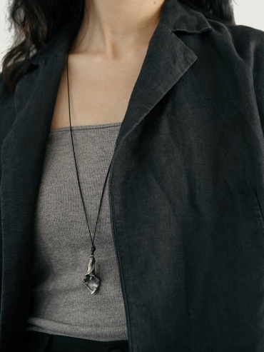 Aged Calla Lily Long Necklace