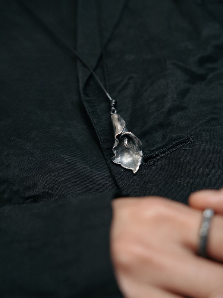 Aged Calla Lily Long Necklace