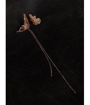 AOKINSIDE Oxidized Butterfly Tassel Earrings