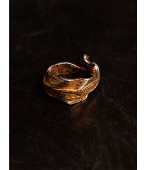 AOKINSIDE Oxidized Leaf Ring