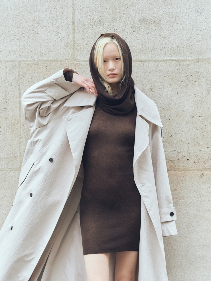 Soft Brown Off-Shoulder Knit Top