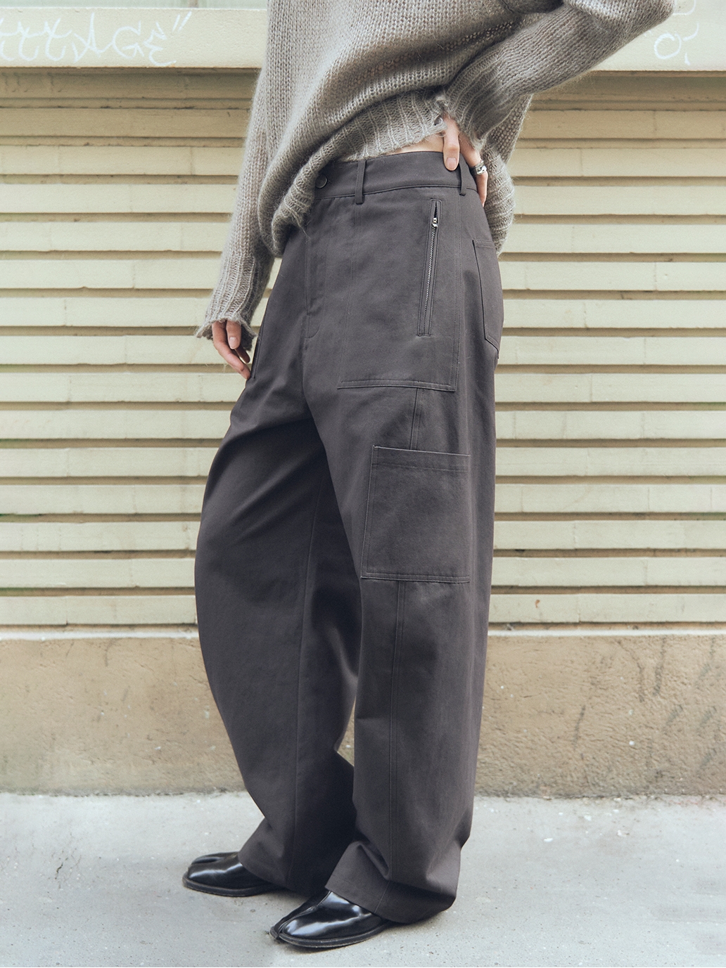 Ash Grey Pocket Trousers