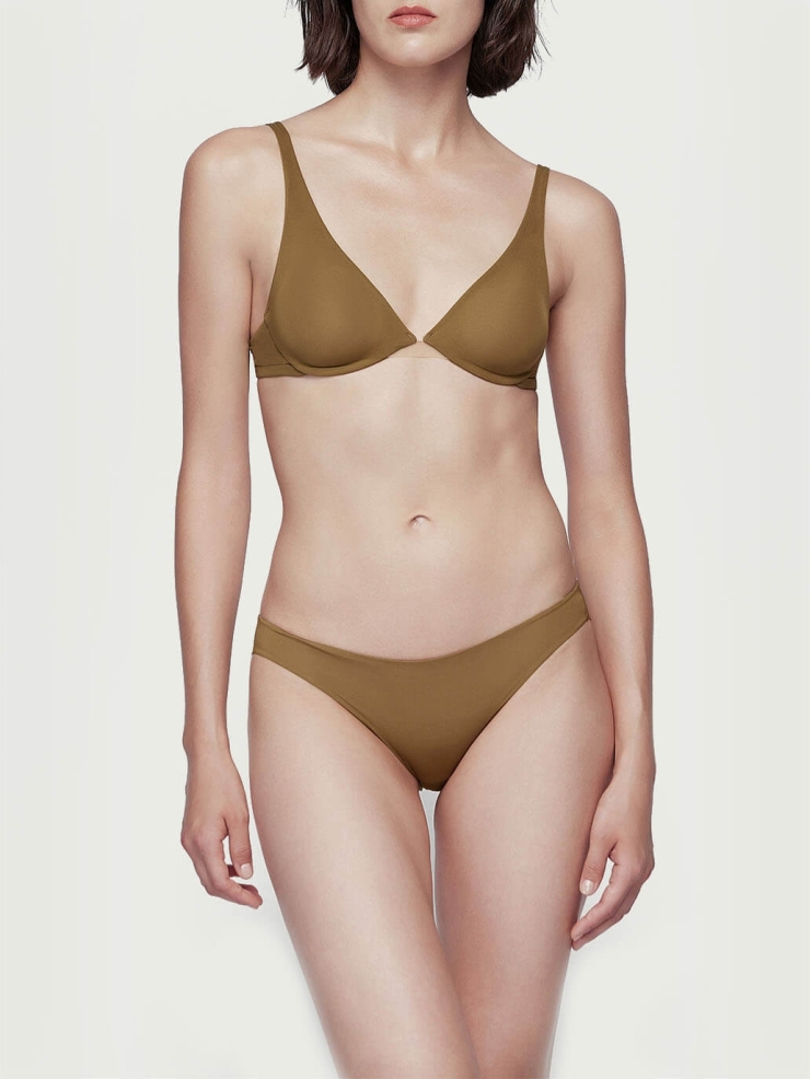 Olive Minimalist Stretch Lowrise Briefs