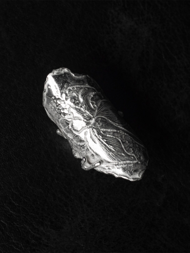 Silver Iris Wide Ring