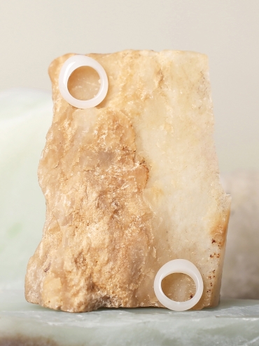 White nephrite jade ring