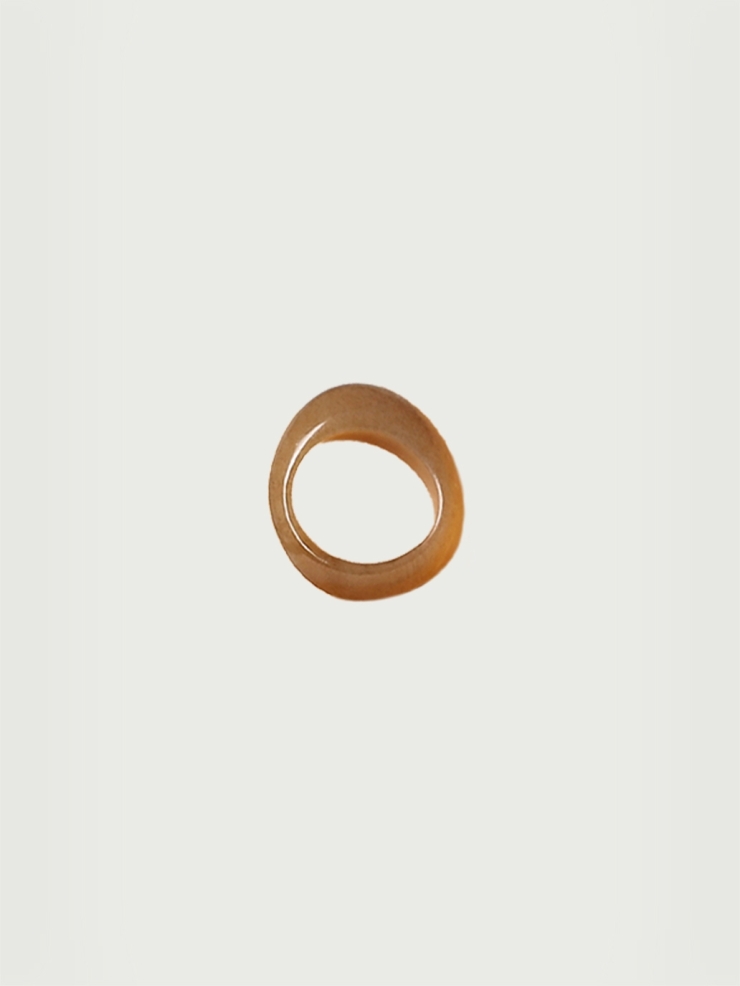 Brown nephrite jade ring