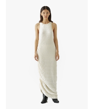 SWAYING Pleated Bubble Tank Top Dress