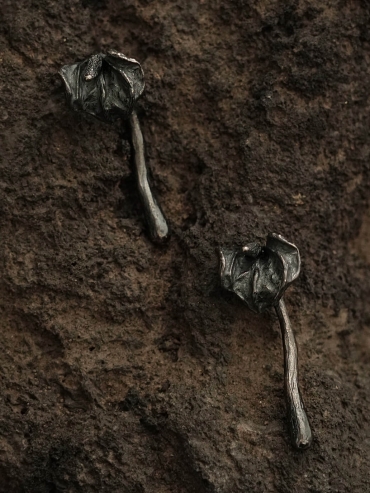 Black Candle Stud Earrings