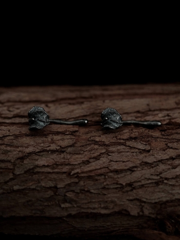 Black Candle Stud Earrings