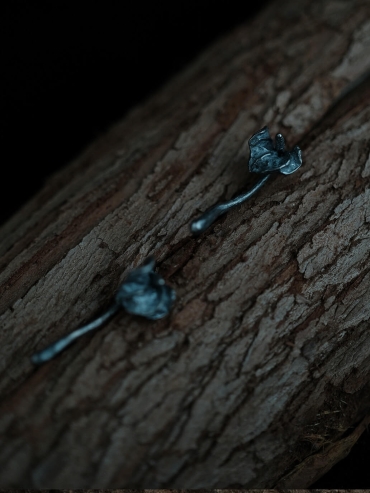 Black Candle Stud Earrings