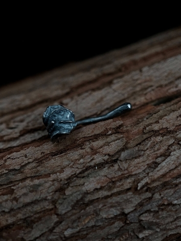 Black Candle Stud Earrings