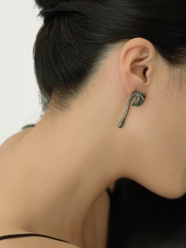 Black Candle Stud Earrings