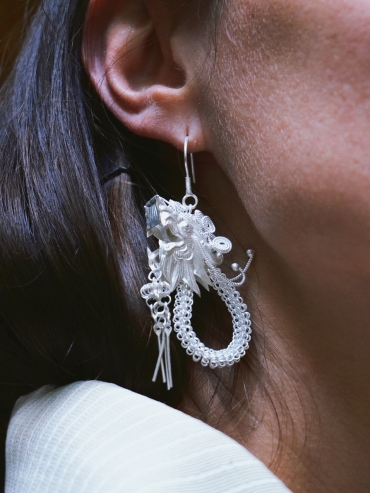 ZHAN-dragon head earrings