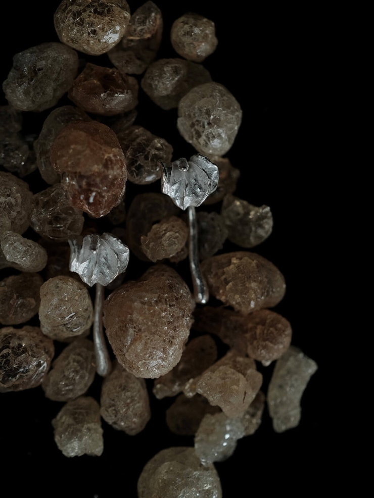 Silver Candle Stud Earrings