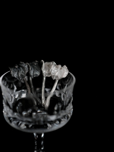 Silver Candle Stud Earrings