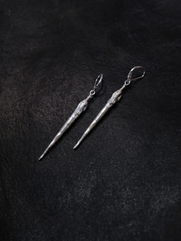 Silver Datura Bud Earrings