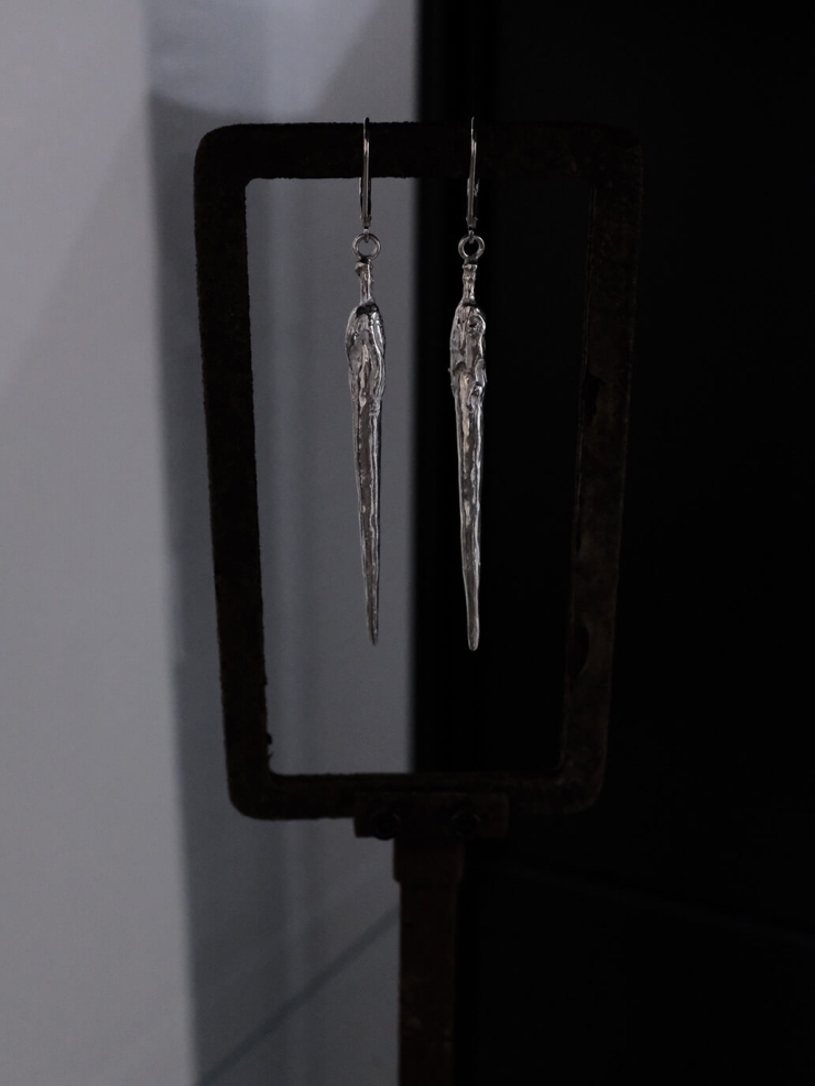 Silver Datura Bud Earrings