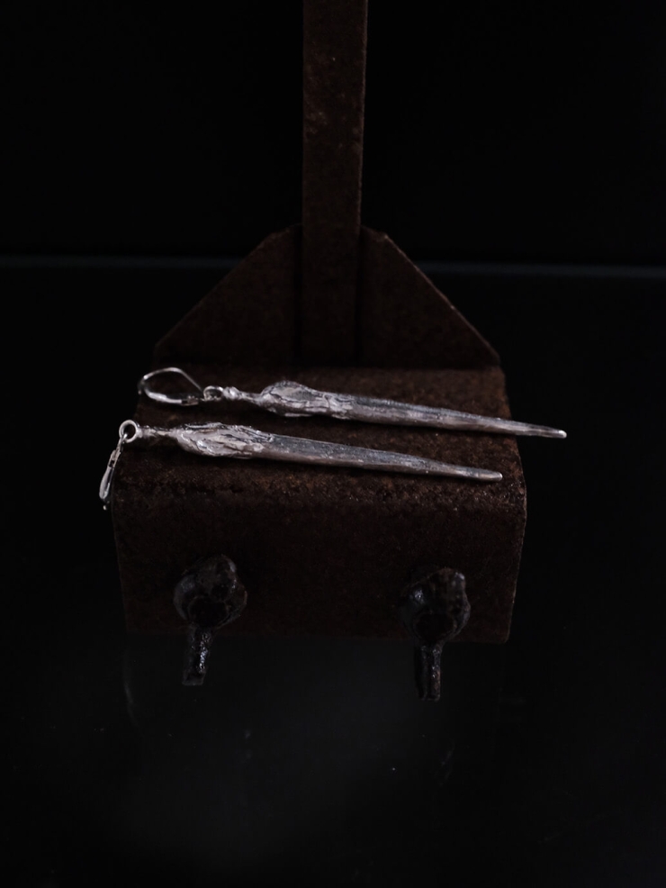 Silver Datura Bud Earrings