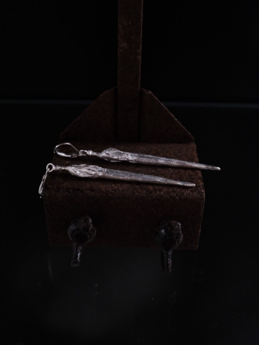 Silver Datura Bud Earrings