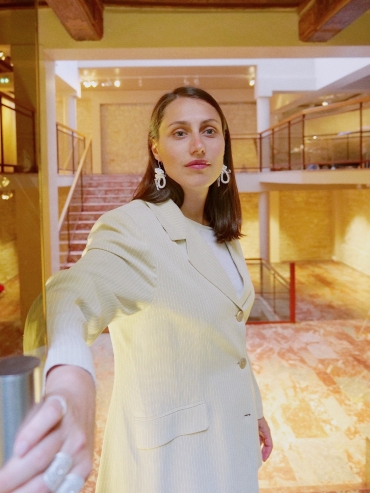 ZHAN-dragon head earrings