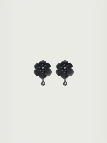 Black Woven Core Earrings