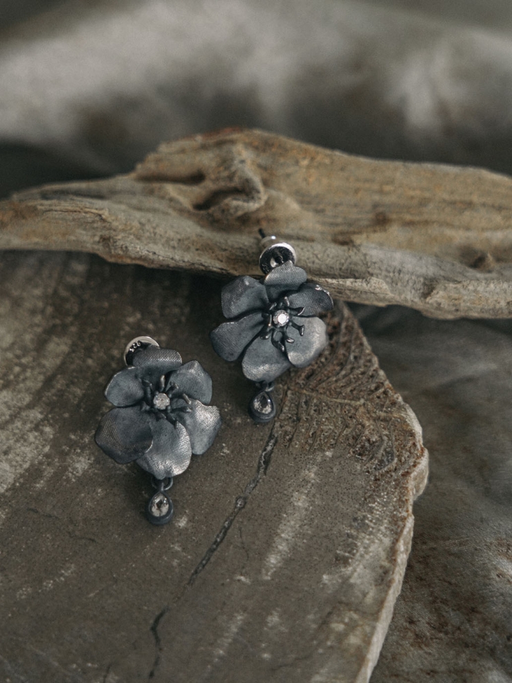 Black Woven Core Earrings