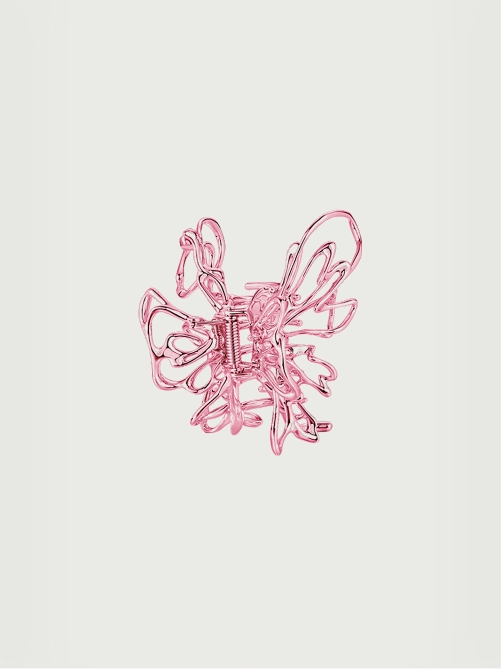 Pink mini liquefied butterfly hair gripper