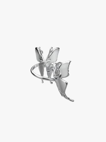 Twin Butterfly Open Ring