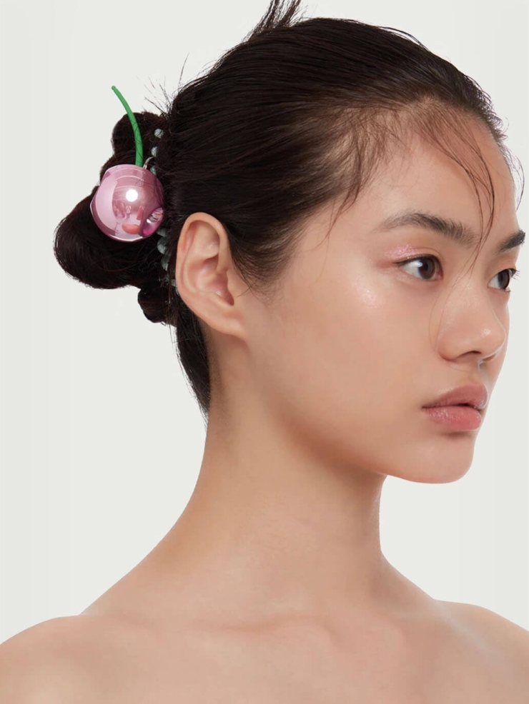 Pink Cherry Hair Band Small