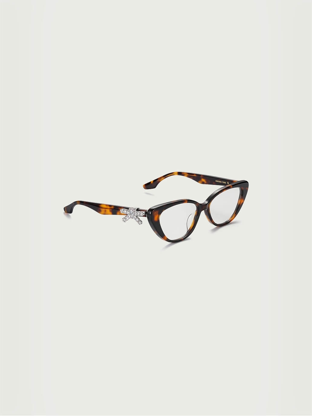 Brown Side-Embellished Bowknot Optical Glasses
