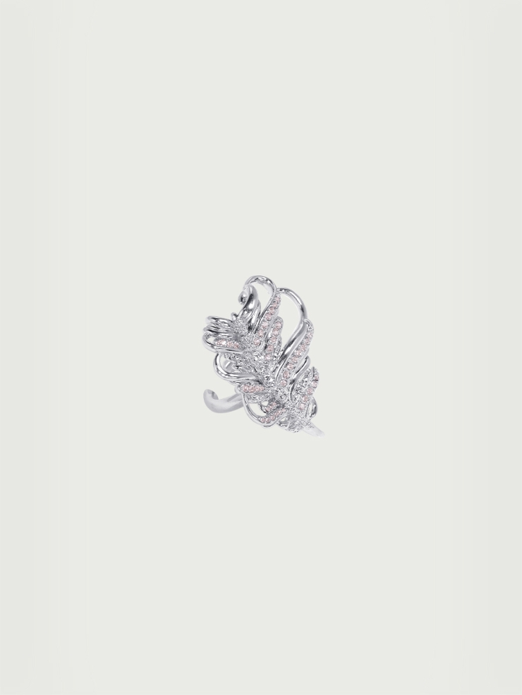 Karat - Feather rhinesone ring