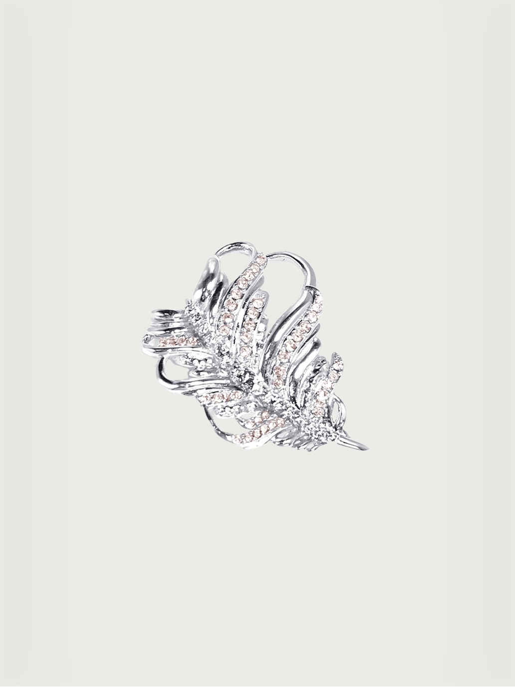 Silver Feather Brooch