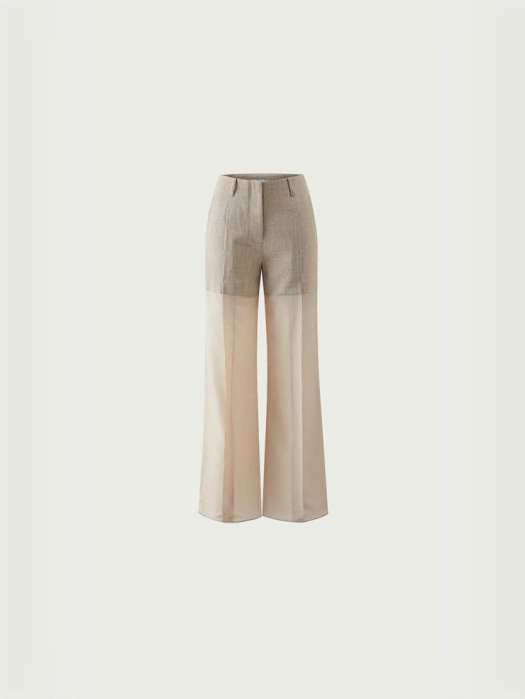 Beige Mary traditional suit trousers