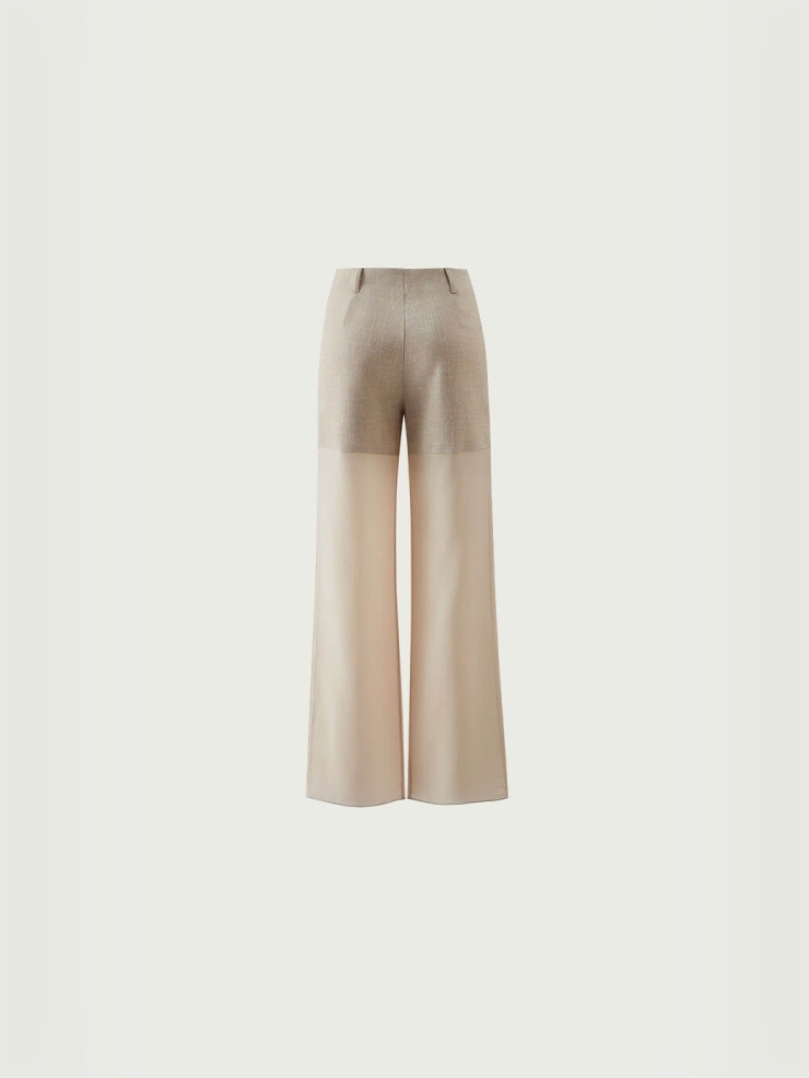 Beige Mary traditional suit trousers
