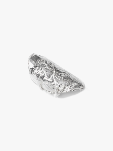 Silver Iris Wide Ring