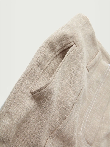 Beige Mary traditional suit trousers