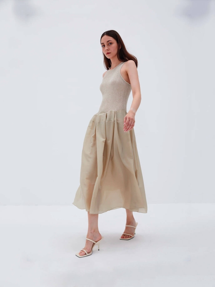 Beige Rosélie dress