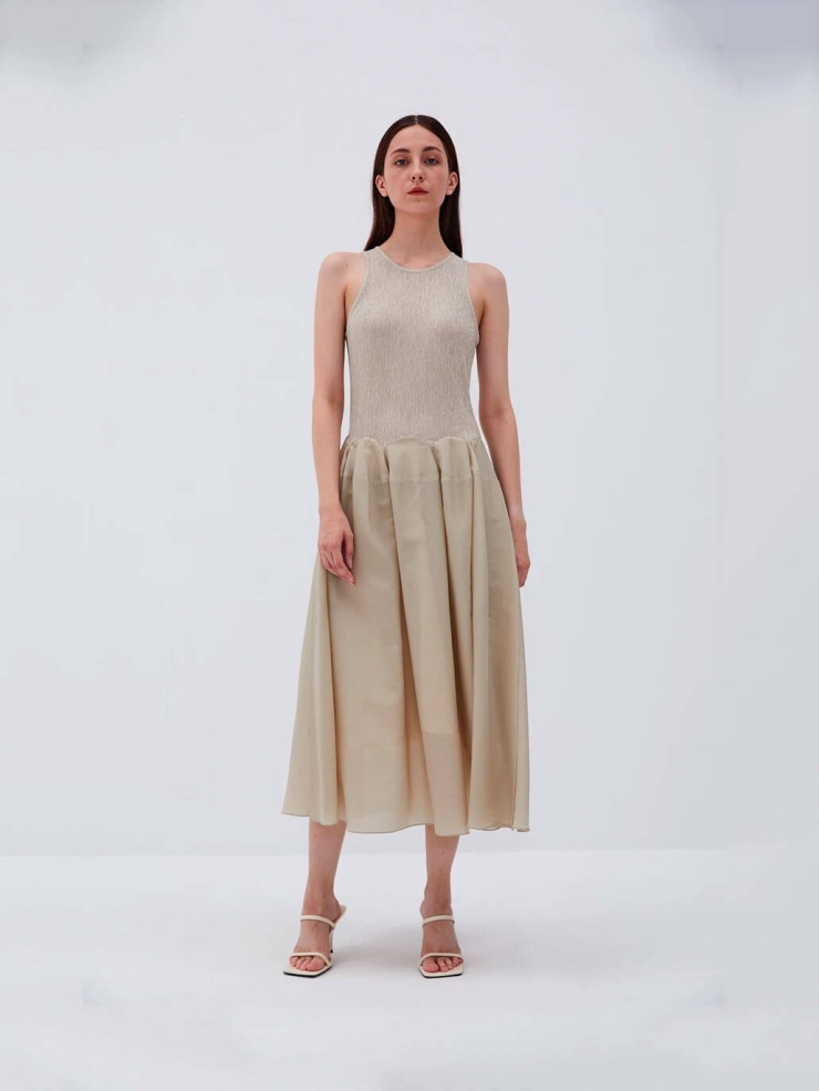 Beige Rosélie dress