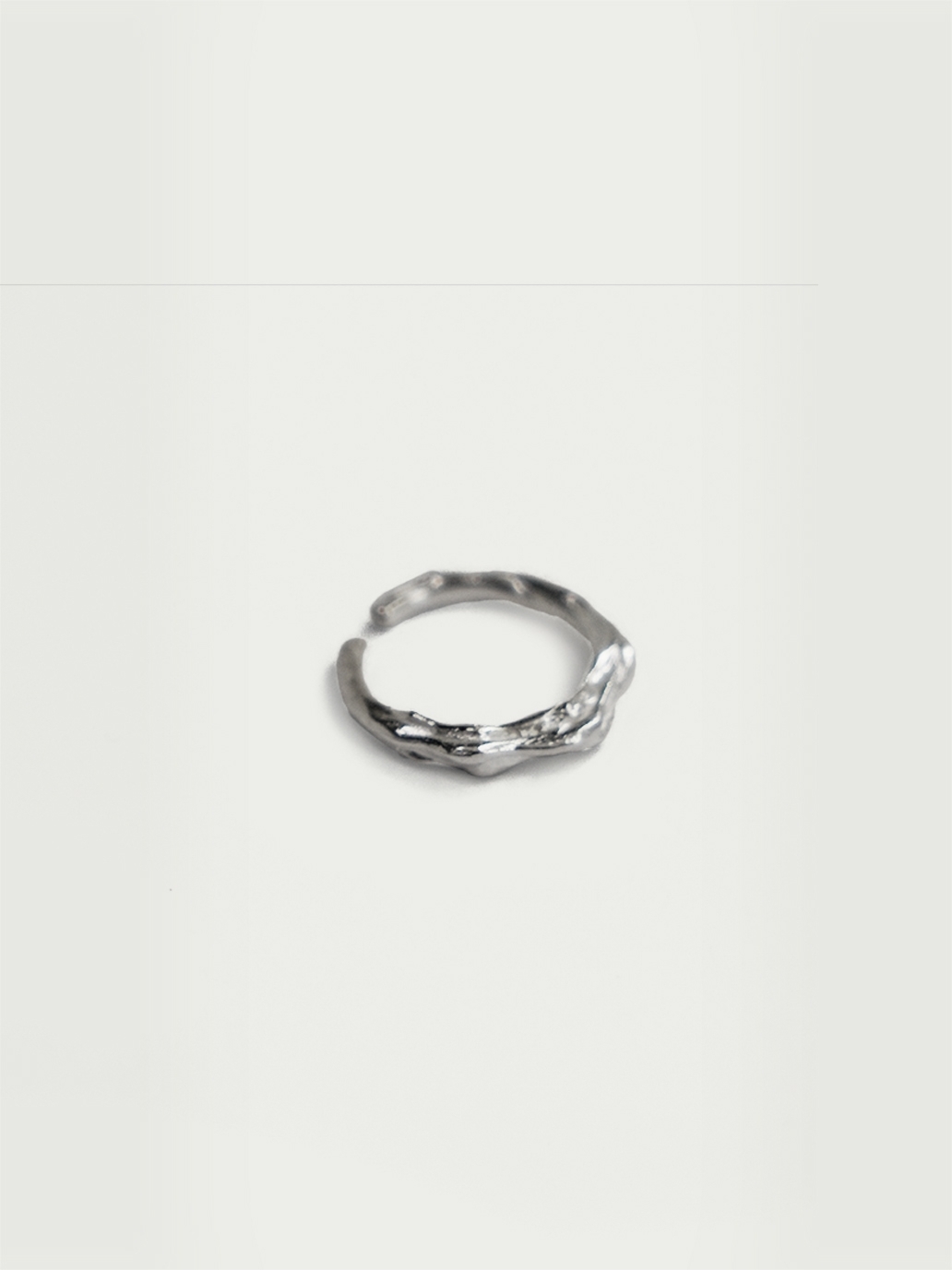 Silver wave ring