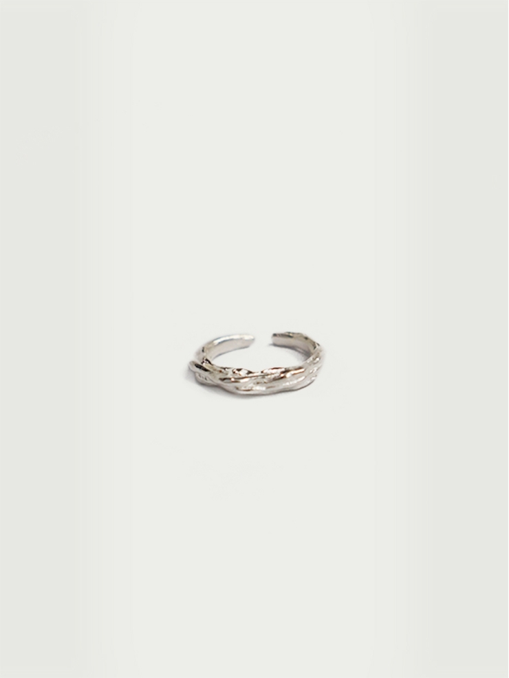 Silver wave ring