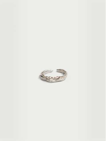 Silver wave ring