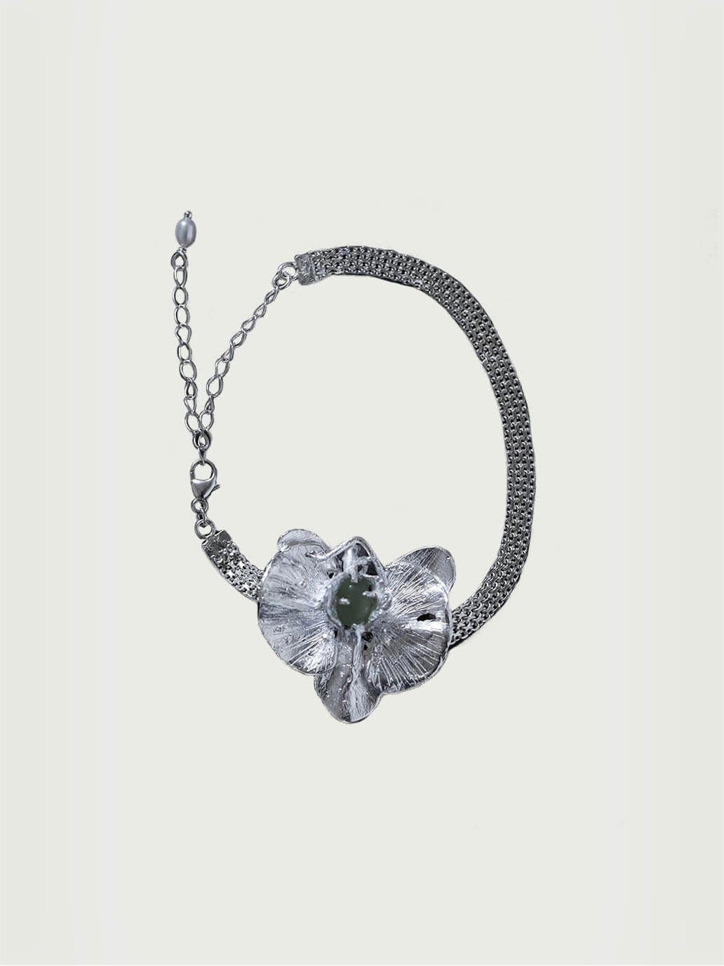 White Butterfly Orchid Bracelet