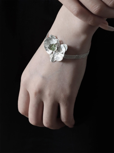 White Butterfly Orchid Bracelet