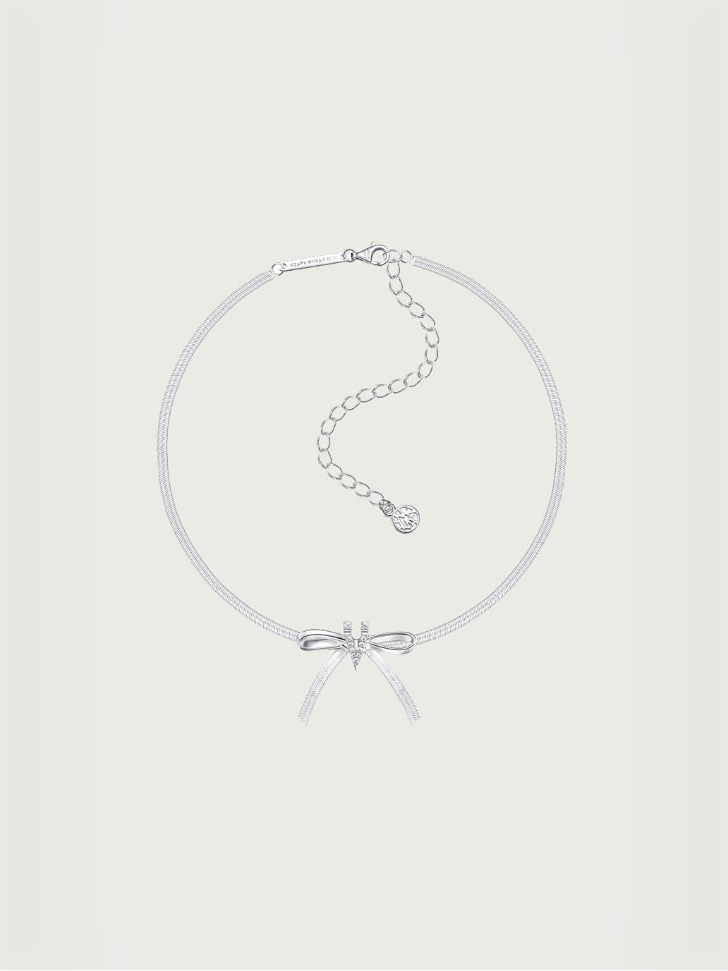 V Bowknot Ribbon Soft Necklace