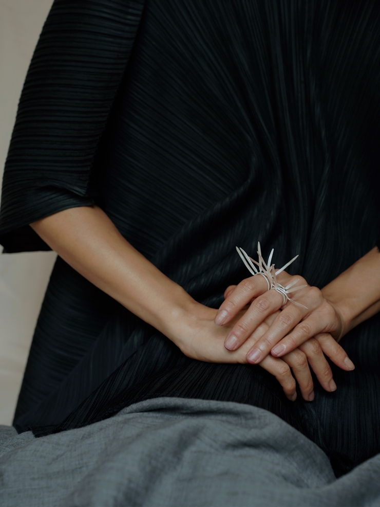 CUNZU GUAN-Miao Crown Ring Set (3p/set)