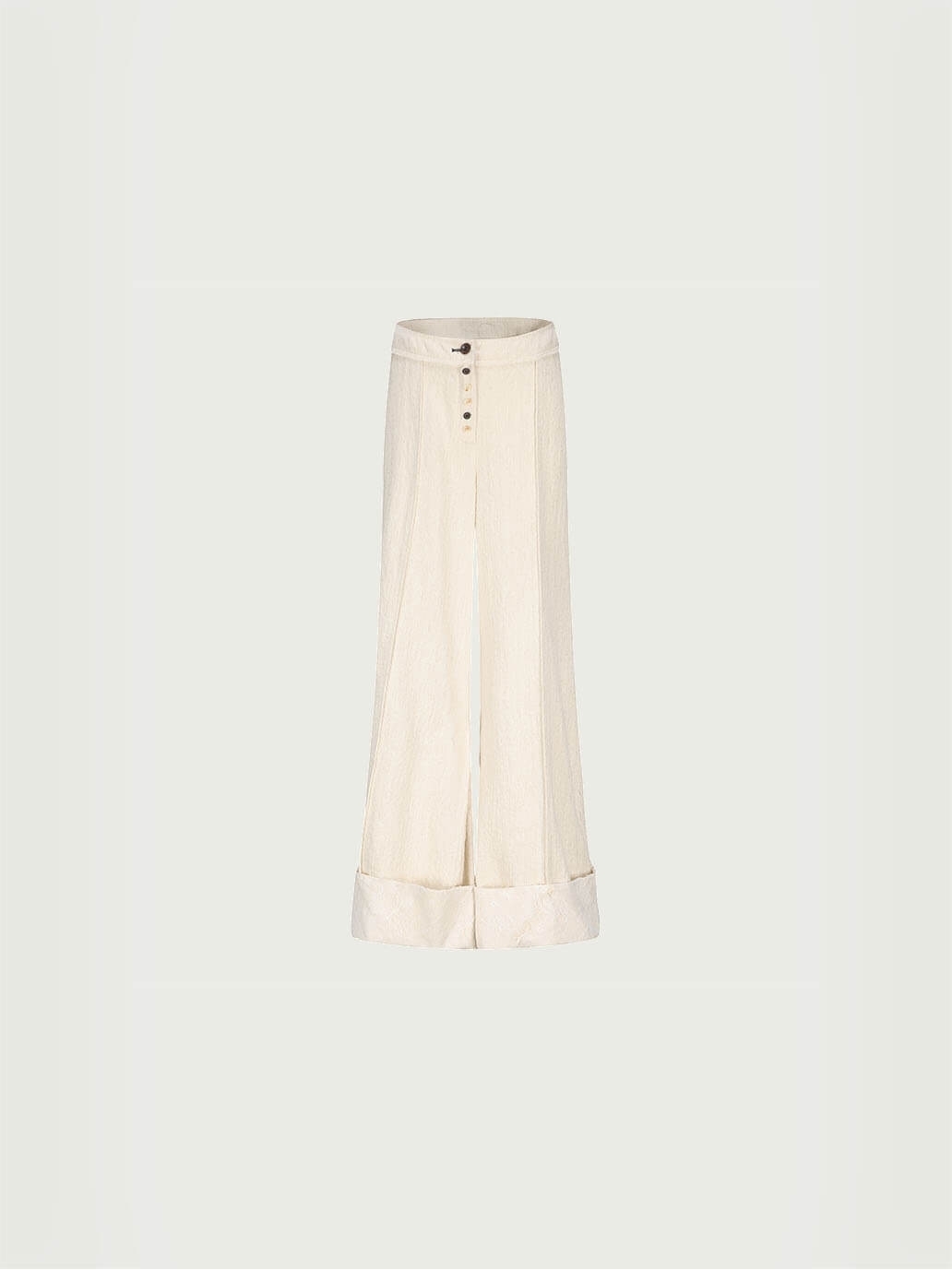 White Button Down Trousers