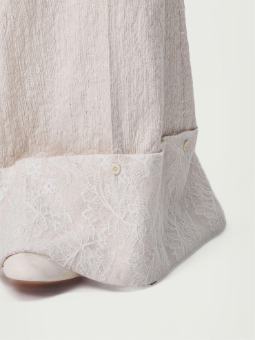 White Button Down Trousers