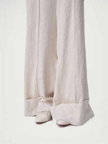 White Button Down Trousers
